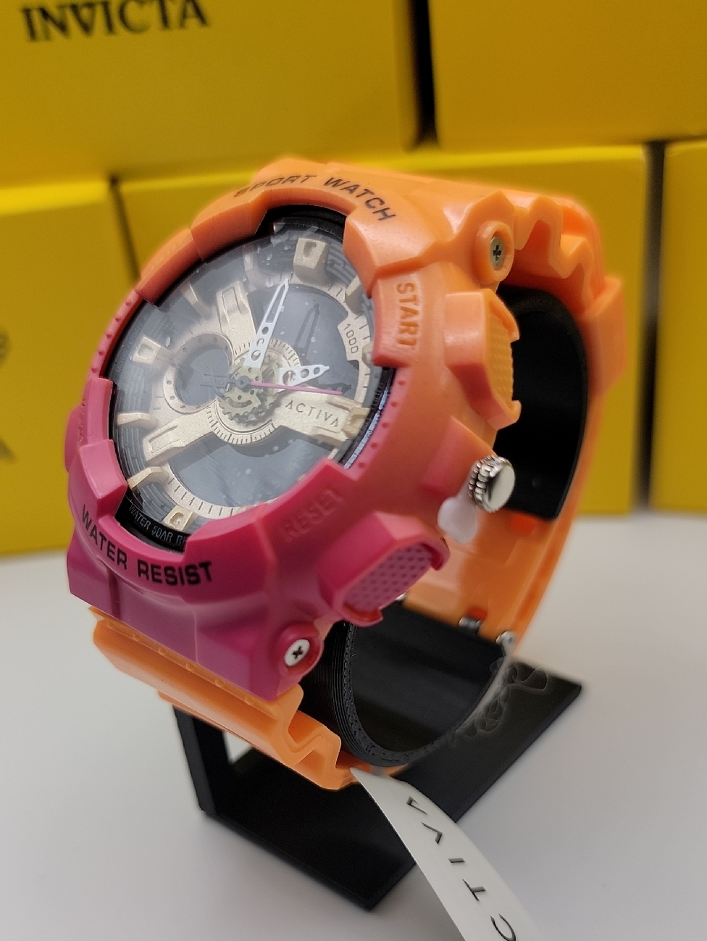 NWT Activa X Invicta Mens Watch Pixel A Tequila Sunrise ACW499-014 Unisex 50mm - Picture 5 of 13